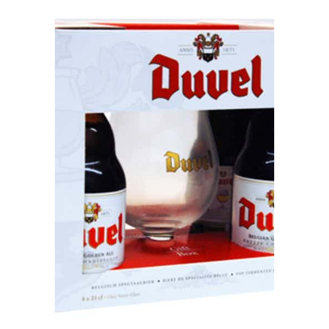 Duvel Gift Box Set with Glass